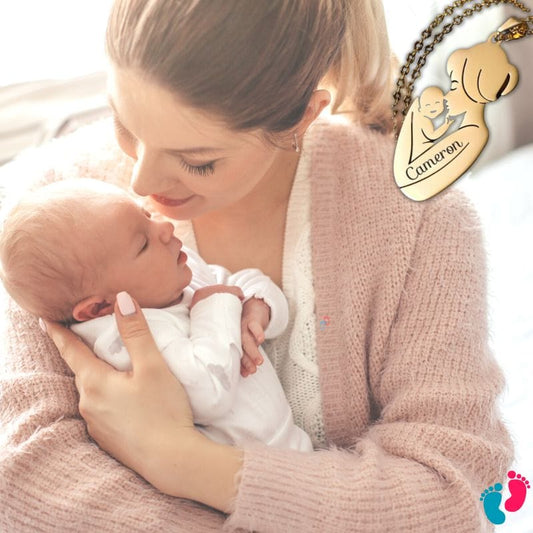 MOMY LOVE - Collier de grossesse et de naissance personnalisé - Nayliss™