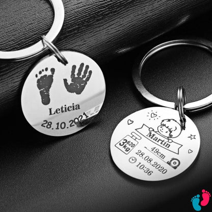 MOMY BORN - Porte clé de naissance personnalisé - Nayliss™
