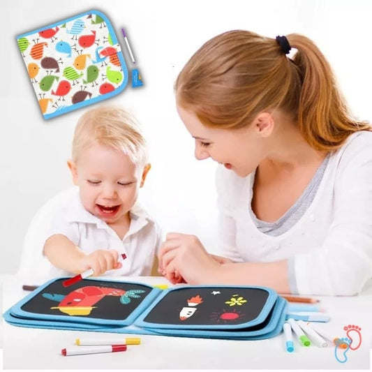 Livre à dessin réutilisable (+12 feutres OFFERTS) - BABY DRAW - Nayliss™