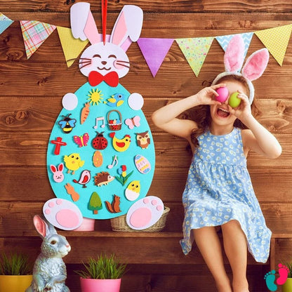 Lapin de paques éducatif Montessori en feutrine - KIDS EASTER