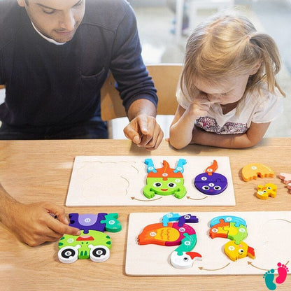 Puzzle enfant bois éducatif Montessori - KIDS GROWTH