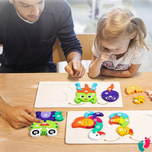 Puzzle enfant bois éducatif Montessori - KIDS GROWTH