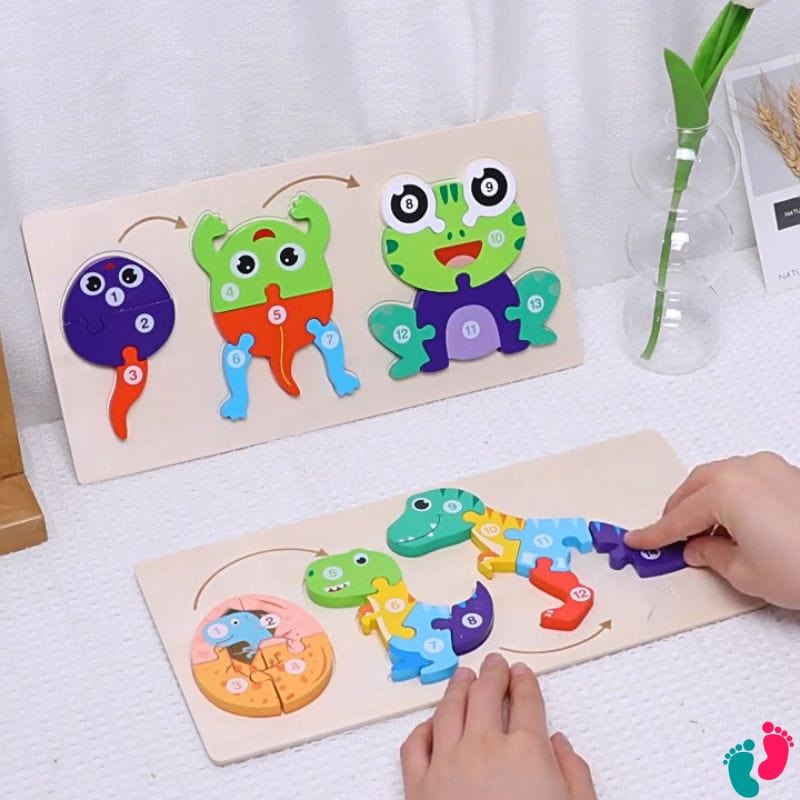 Puzzle enfant bois éducatif Montessori - KIDS GROWTH