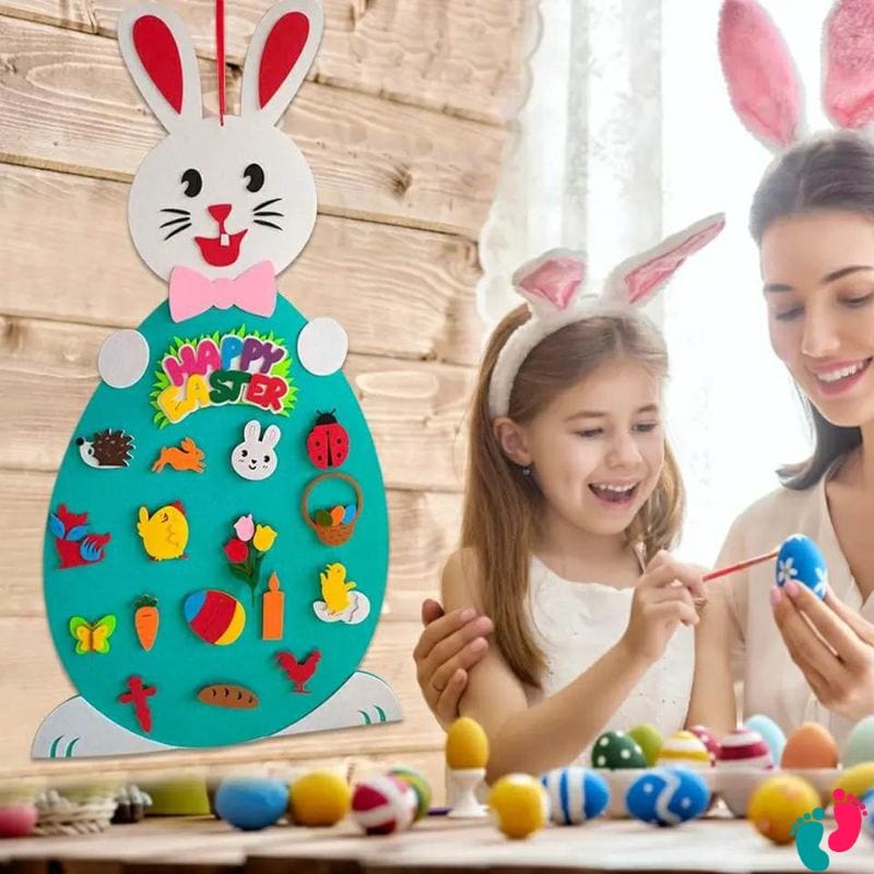 Lapin de paques éducatif Montessori en feutrine - KIDS EASTER